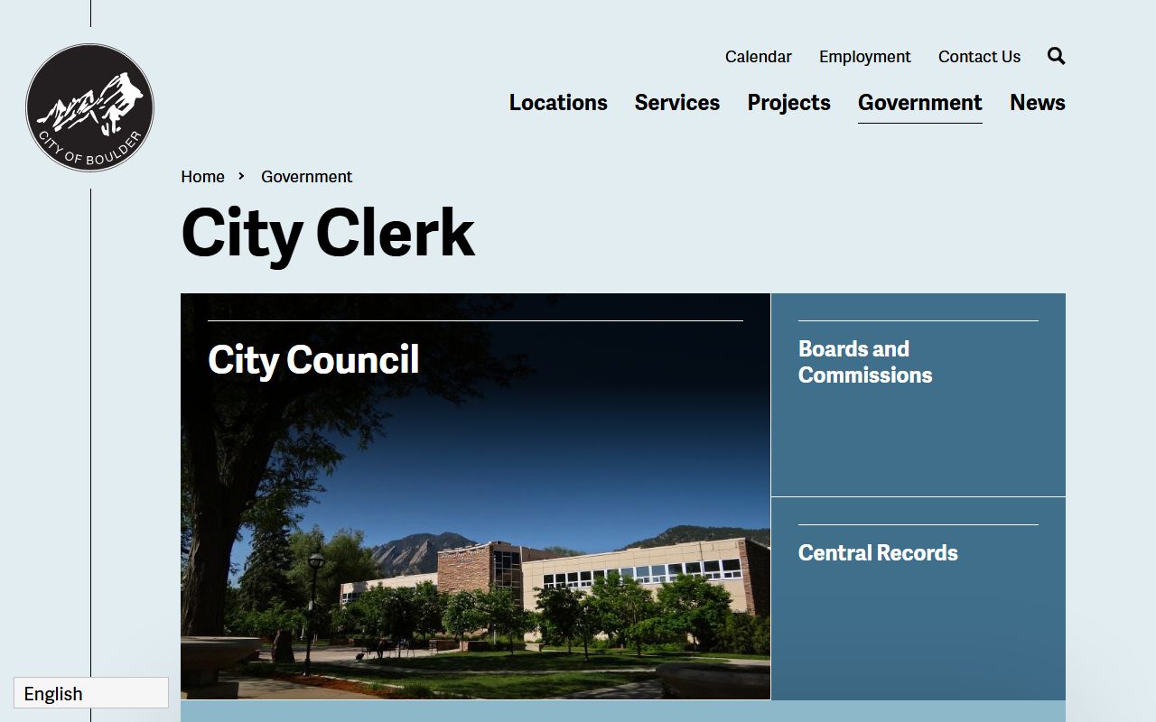 Boulder City Clerk office building where municipal records are maintained