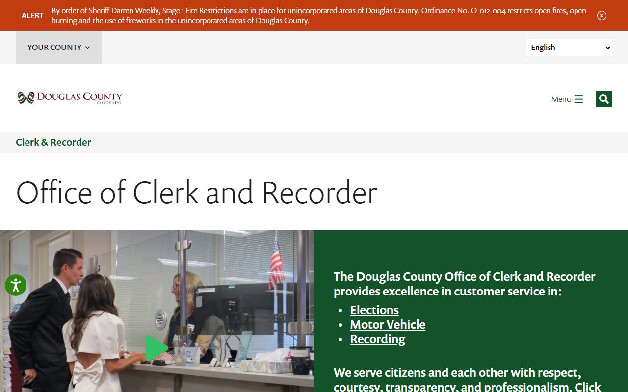 Douglas County Clerk and Recorder office for bankruptcy records
